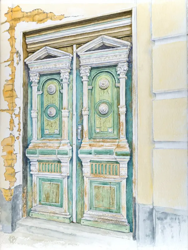 Andrew's Descent watercolor painting by Irina Khist