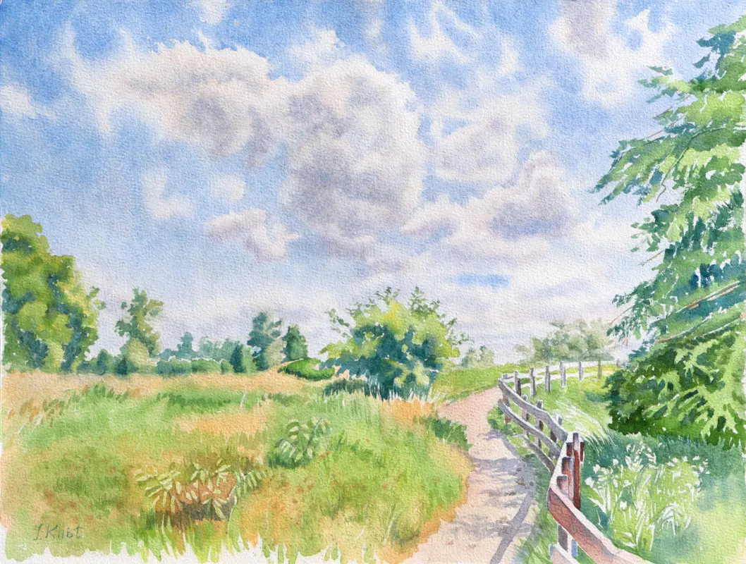 Kyiv Botanical Garden watercolor painting by Irina Khist