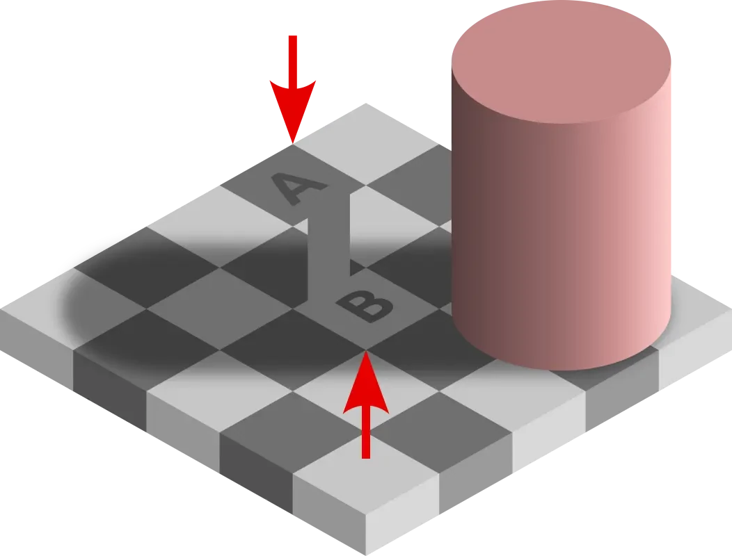 Checker shadow illusion