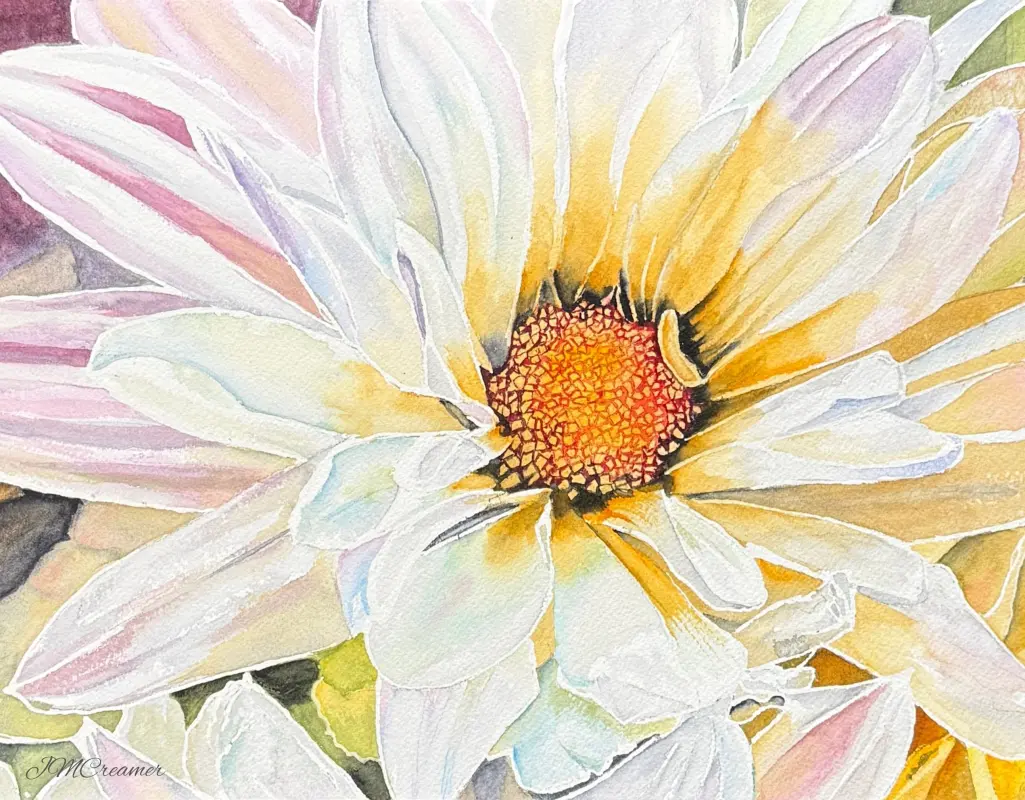Chrysanthemum, a painting by Julie Creamer