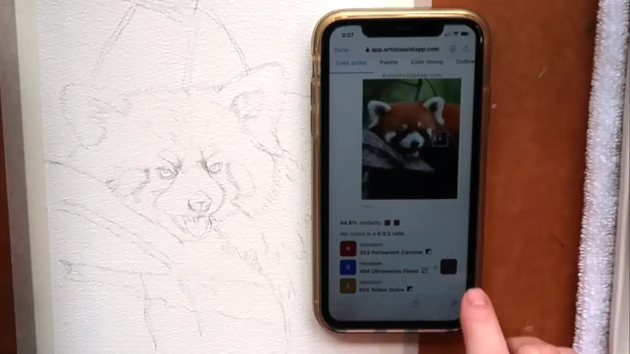 Accurately mixing any color from a photo using ArtistAssistApp