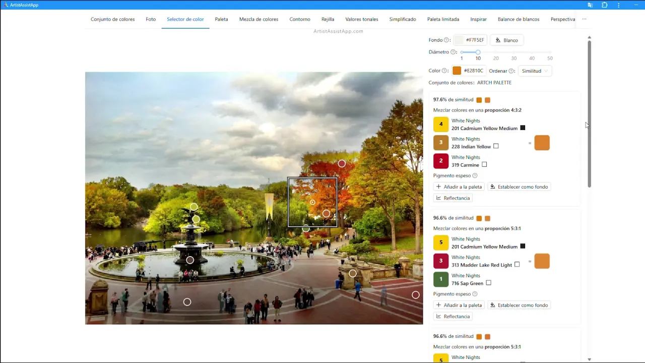 Accurately mixing any color from a photo using ArtistAssistApp