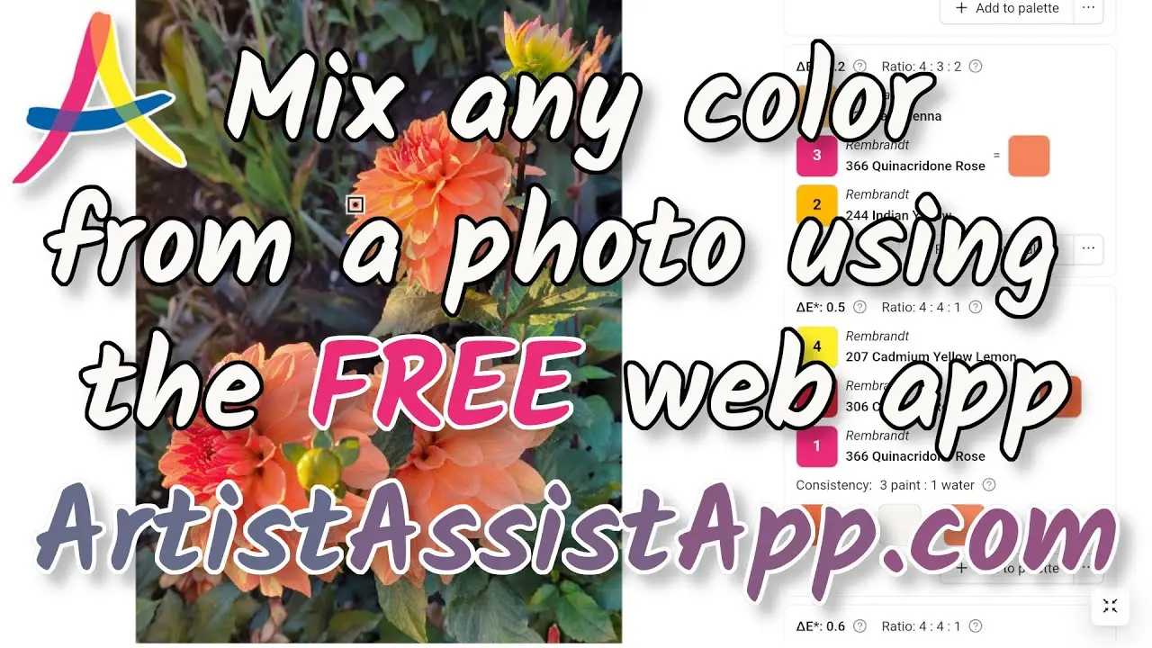 🎨 Accurately Mix Any Color From a Photo Using ArtistAssistApp