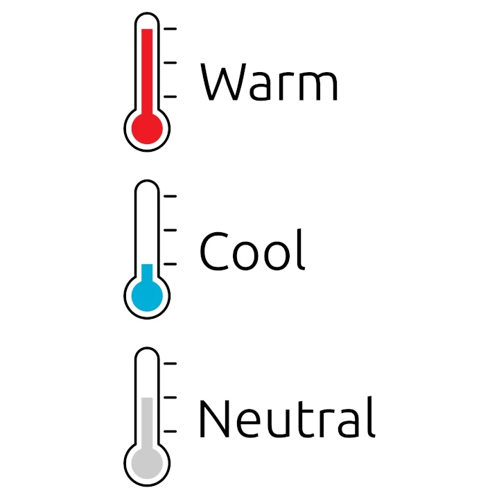 Color temperature (warm, cool, and neutral) symbols