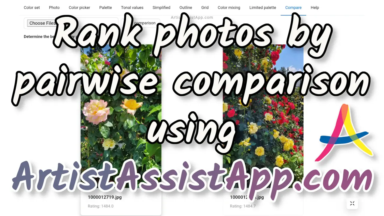 Rank Your Photos With Pairwise Comparison in ArtistAssistApp