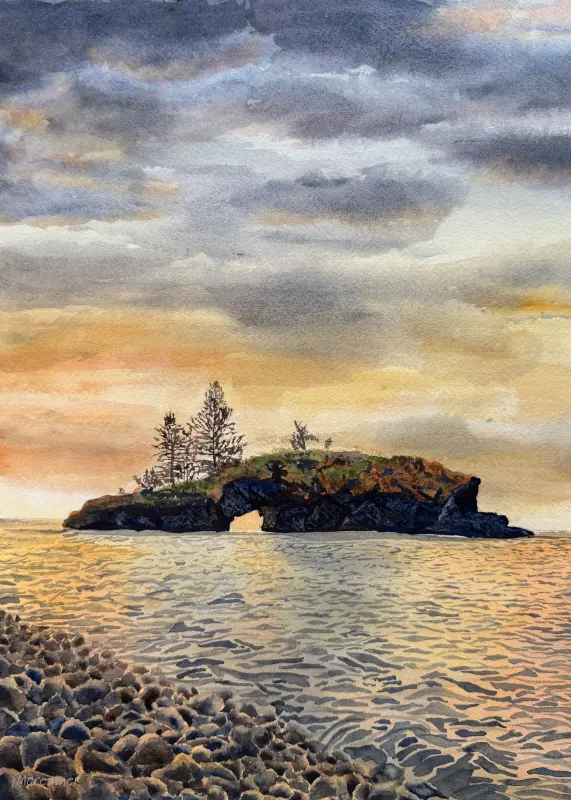 Hollow Rock, a painting by Julie Creamer