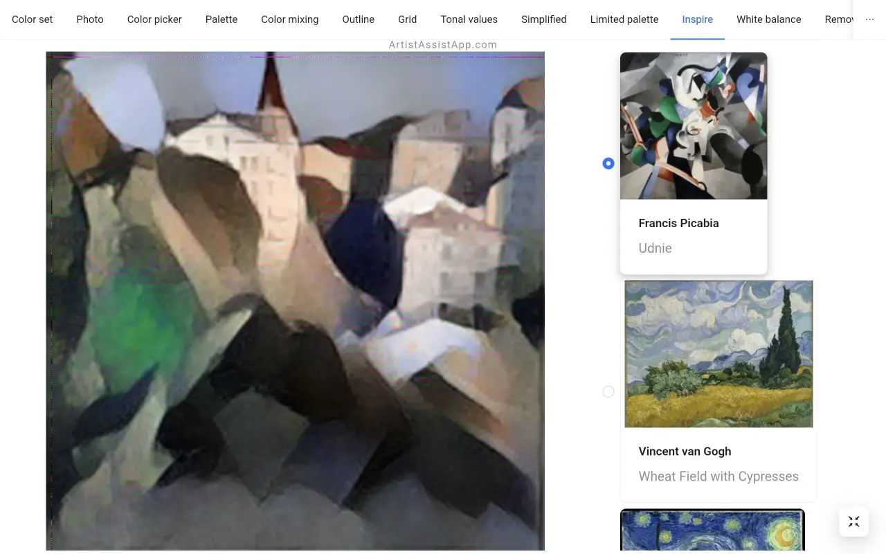 Applying artistic style to a reference photo for inspiration