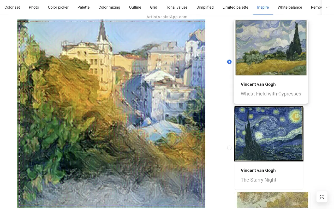 Applying artistic style to a reference photo for inspiration