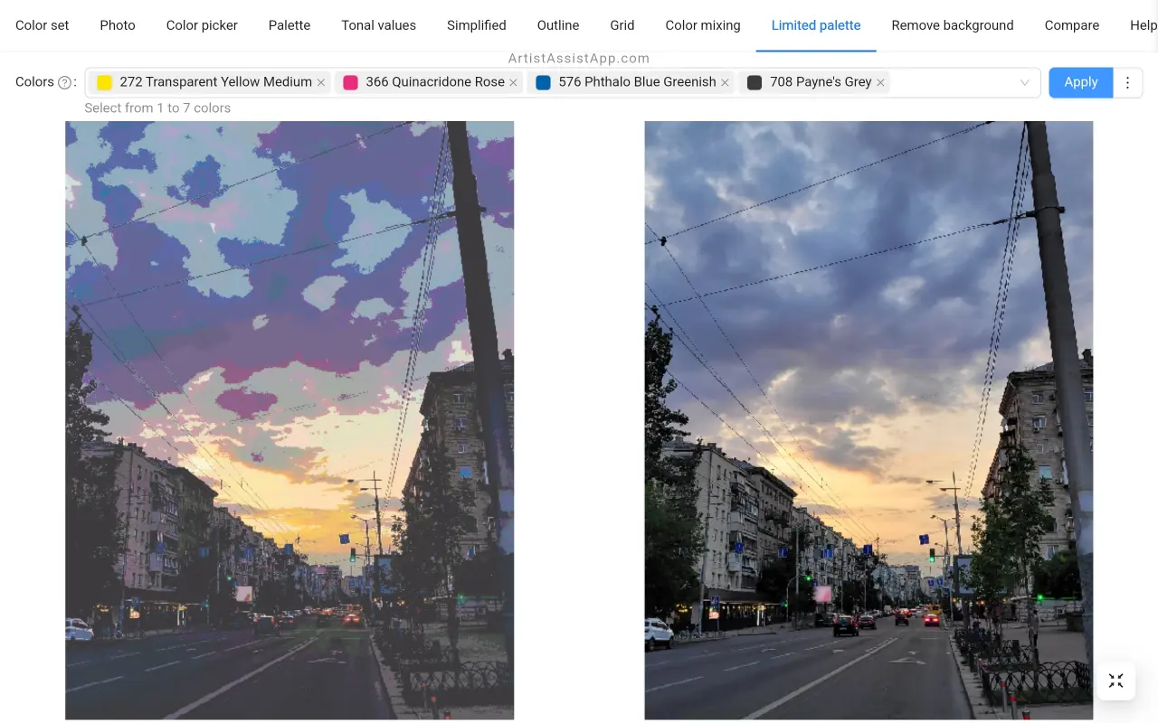 Mastering limited palettes in ArtistAssistApp
