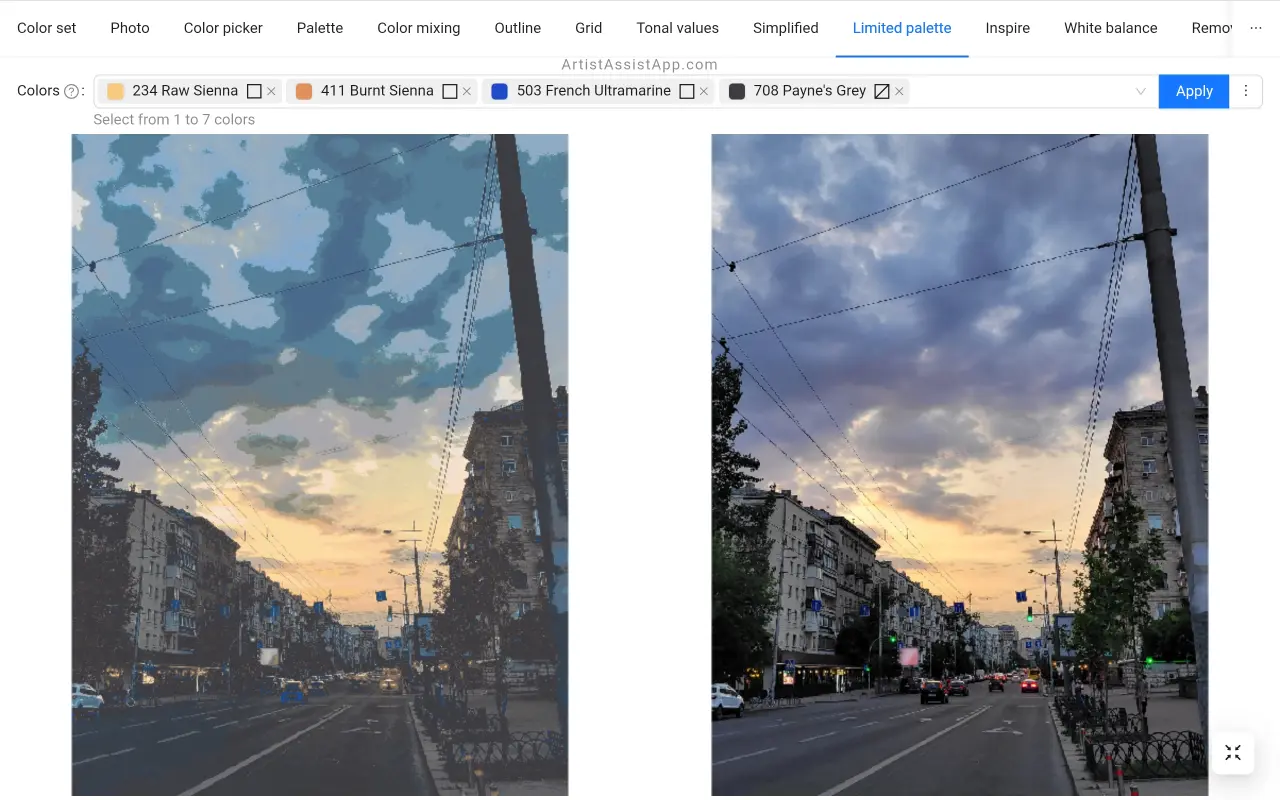 Mastering limited palettes in ArtistAssistApp