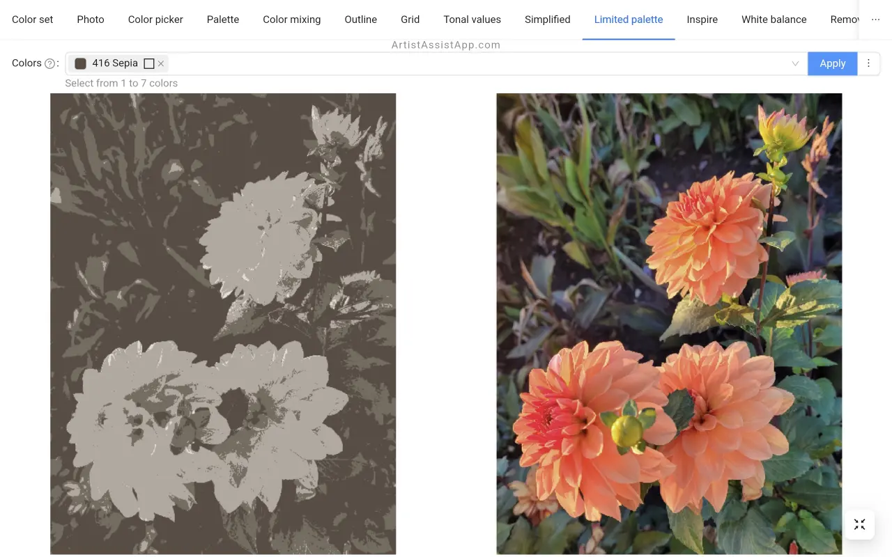 Mastering limited palettes in ArtistAssistApp