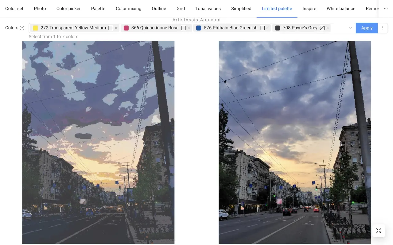 Mastering limited palettes in ArtistAssistApp