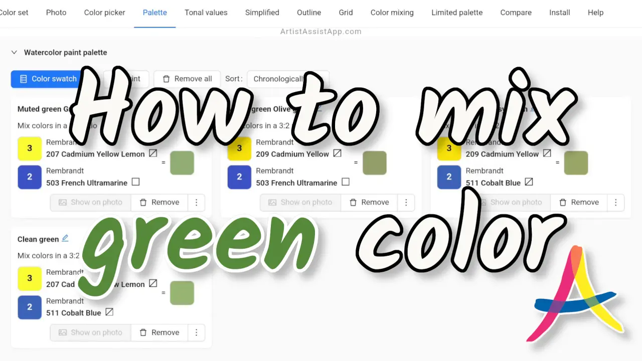 How to Mix Green Color for Leaves, Trees and Grass