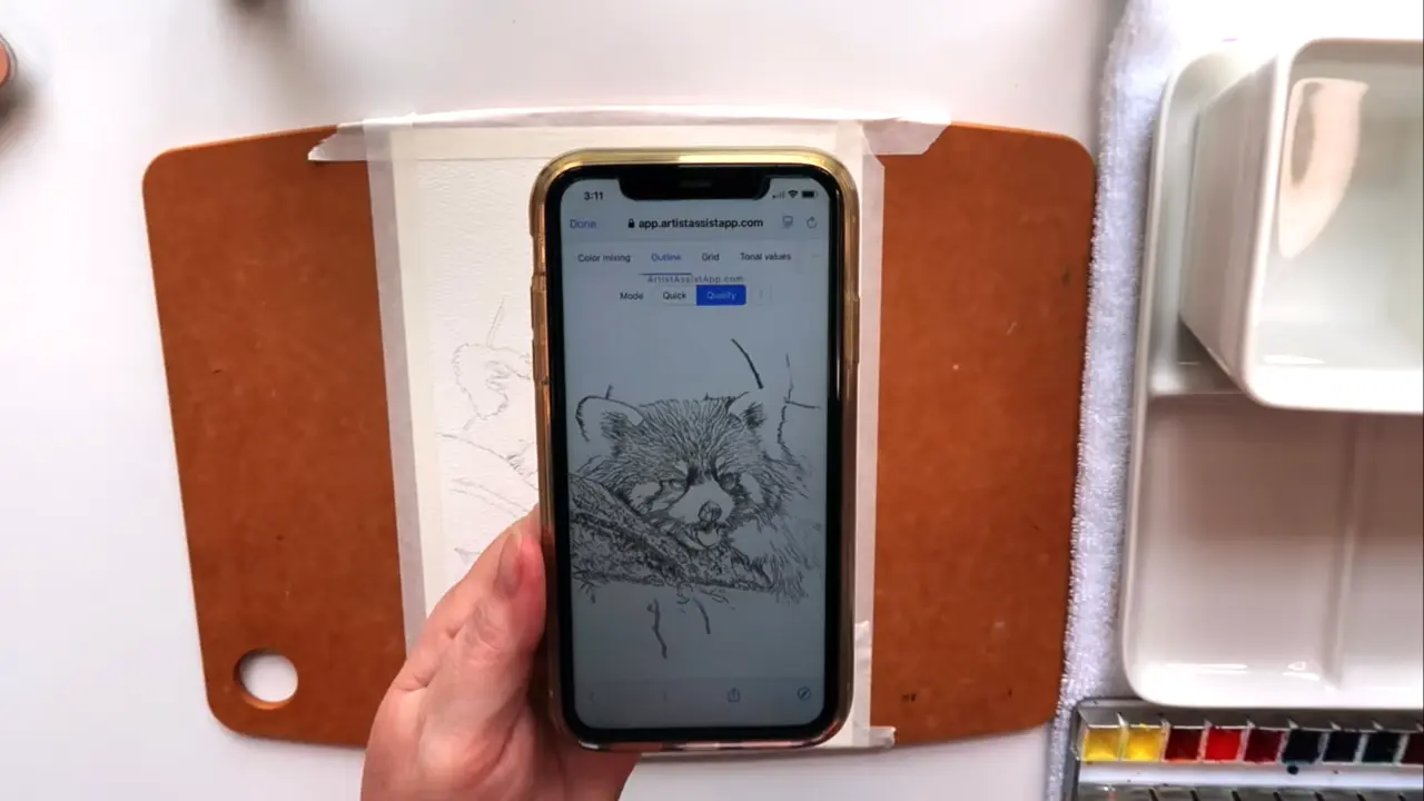 Converting a photo into an outline in ArtistAssistApp