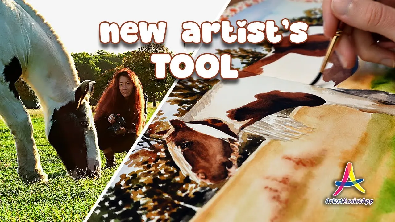 Painting a Horse from My Photo Walk + Exploring a New Art Tool