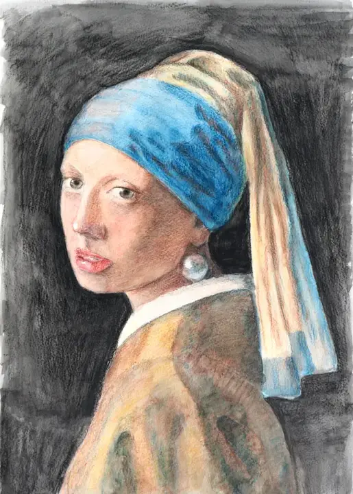 Vermeer's Girl with a Pearl Earring copy