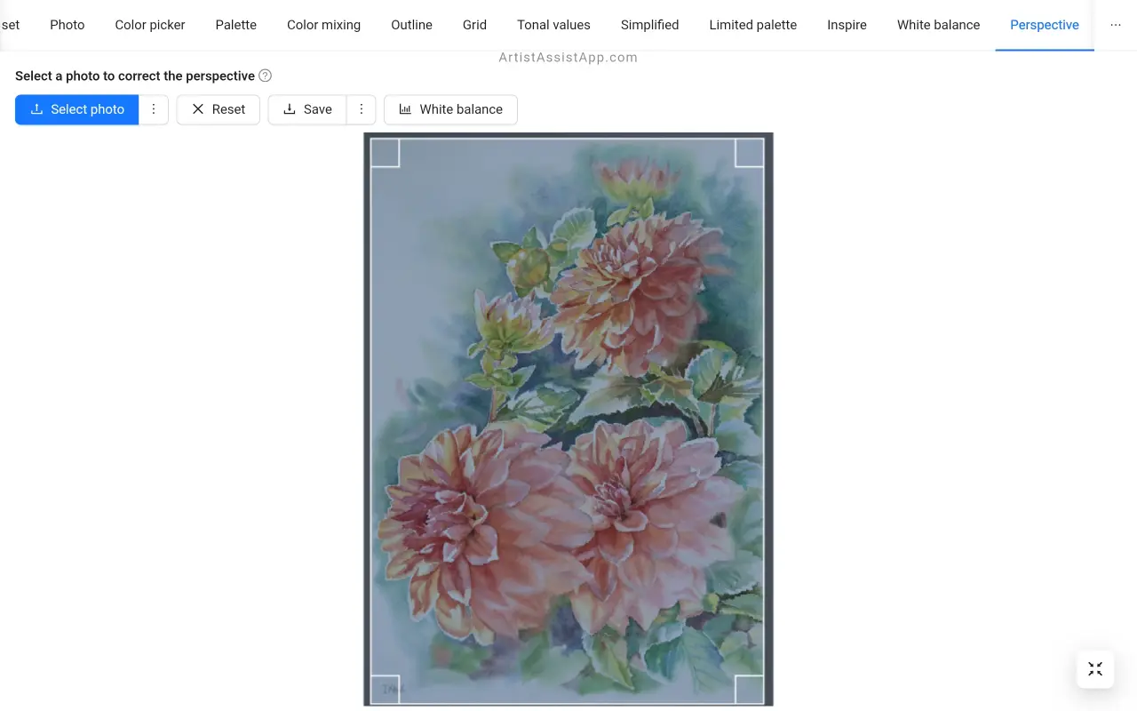 Cropping images in ArtistAssistApp