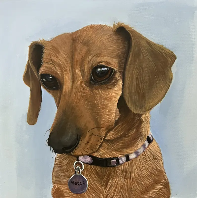 A pet portrait painting by Jennifer Allwright