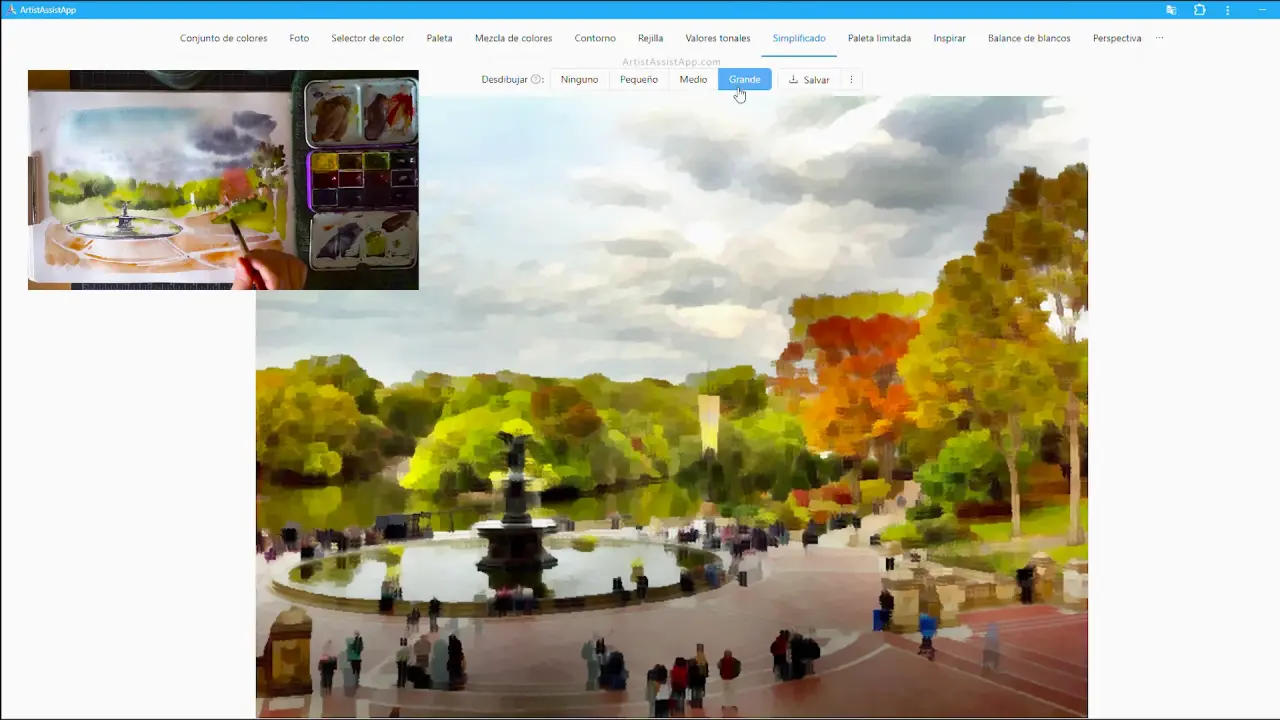 Smoothing out and simplifying a reference photo in ArtistAssistApp