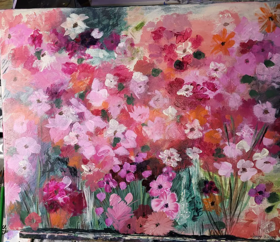 Spring love, a painting by Tanya Watson
