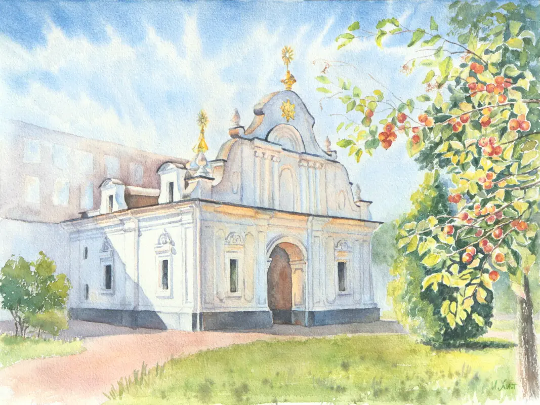 St. Sophia Cathedral watercolor painting by Irina Khist
