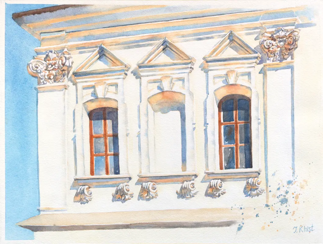 St. Sophia Cathedral watercolor painting by Irina Khist